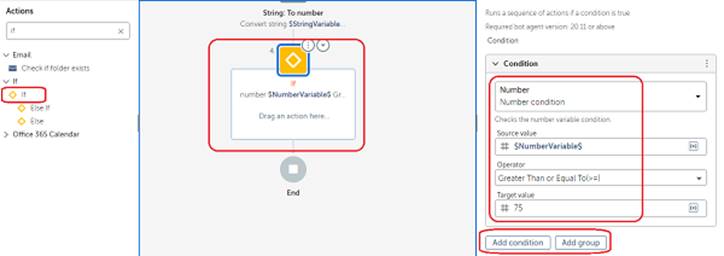 How to use If package in Automation Anywhere